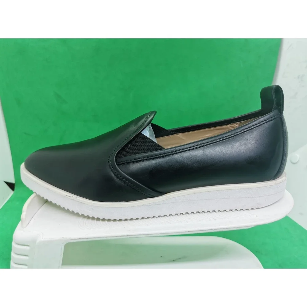 Everlane Women's Black Leather Slip On Platform Casual Size 7.5 Comfort Shoes